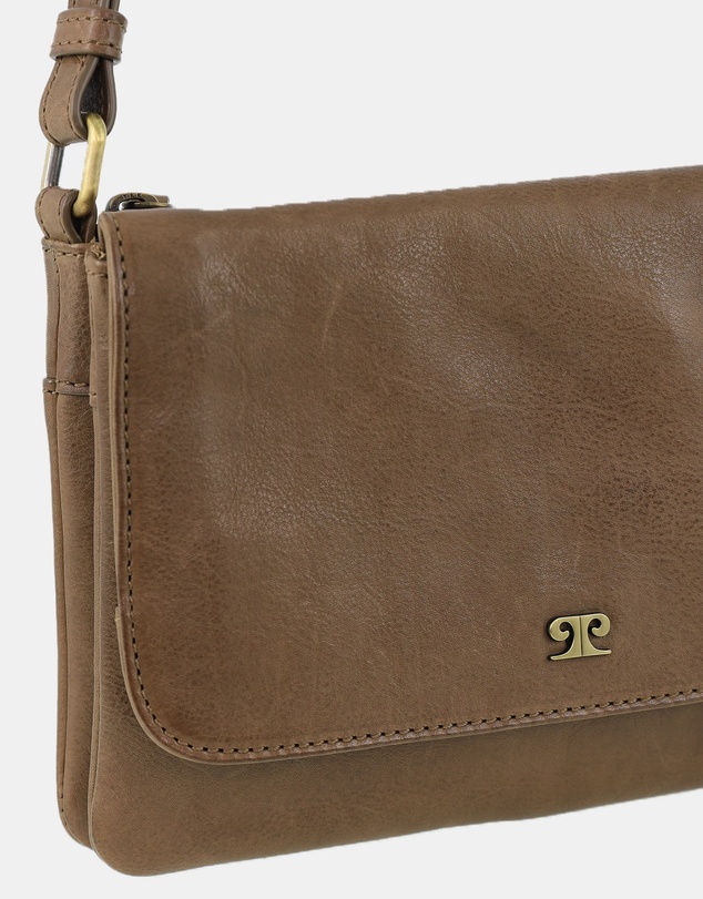 Pierre Cardin - Pierre Cardin Leather Flap-over Crossbody Bag