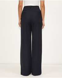 Dazie - Bella Pinstripe Straight Leg Pants
