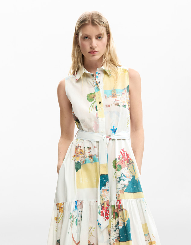 Desigual - Shirt dress postcards