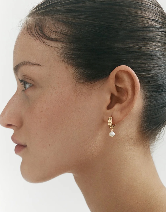 Kirstin Ash - Solace Pearl Hoops