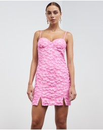 ROTATE - Jacquard Flower Mini Dress