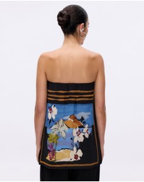 Minima Esenciales - Moonlit Palms Strapless Top
