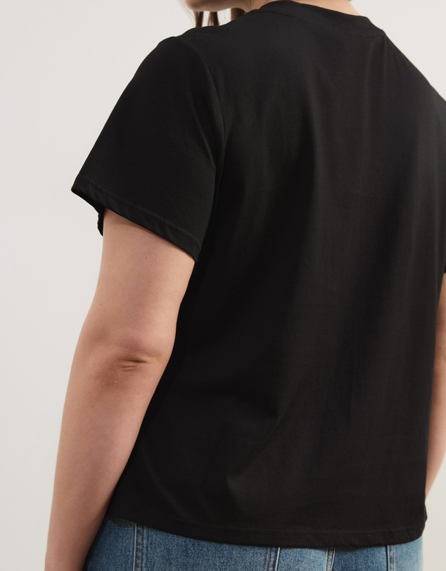 Atmos&Here Curvy - Lorrie Twist Shoulder T-Shirt