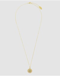 Georgini - Georgini Opal Glow Blue Created Opal Hamsa Gold Medallion
