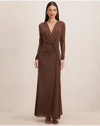 Forever New - Amara Draped Mesh Maxi Dress