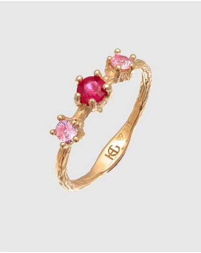 Haze & Glory - ICONIC EXCLUSIVE - Ruby Rose Ring - 9K Solid Gold