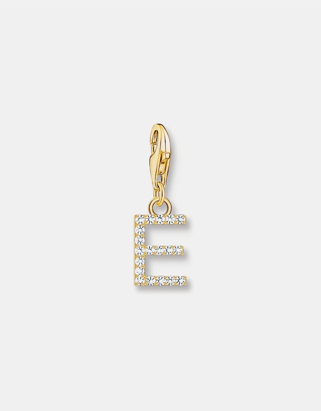 THOMAS SABO - Charm Pendant Letter E Gold Plated