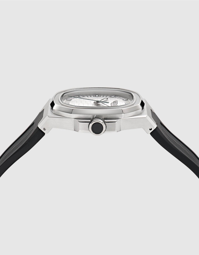 Aston Martin - GPQ Stainless Steel Black Silicone Watch