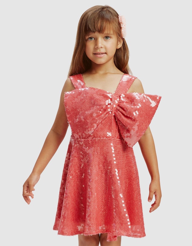 Bardot Junior - Stefania Sequin Bow Dress - Kids-Teens