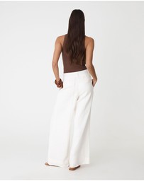 Forcast - Ami Wide Leg Linen Pants