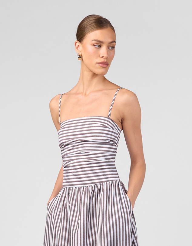 MVN - Stripe Strapless Dress