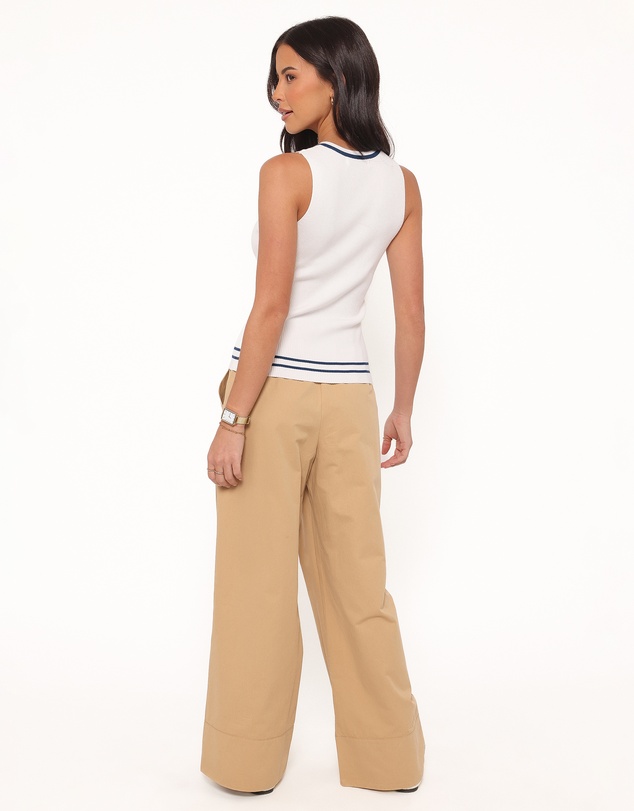 Petal & Pup - Mia Wide Leg Cropped Pant - Taupe