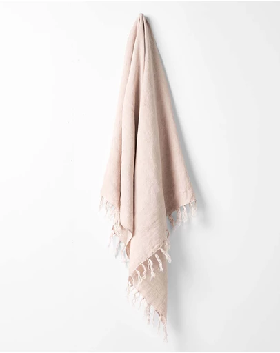 Aura Home - Linen Fringe Throw