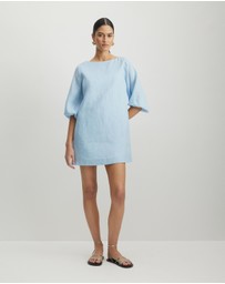 AERE - Eloise Linen Mini Shift Dress