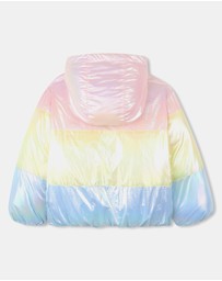 Billieblush - Rainbow Multicolored Down Puffer Jacket - Kids-Teens