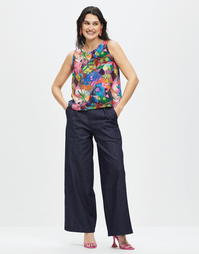 The Social Outfit - Silk Shell Top - Amplify