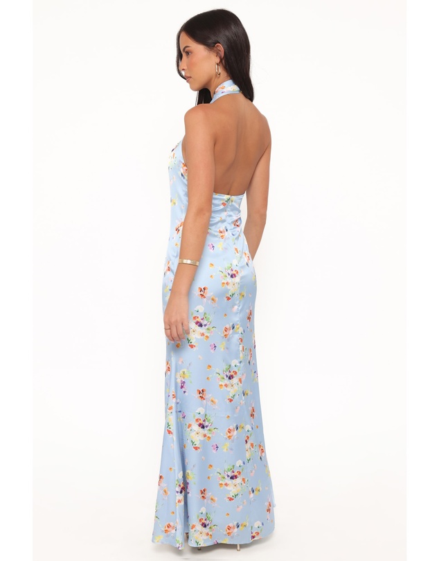 Petal & Pup - Mila Halterneck Maxi Dress - Cornflower Blue Floral