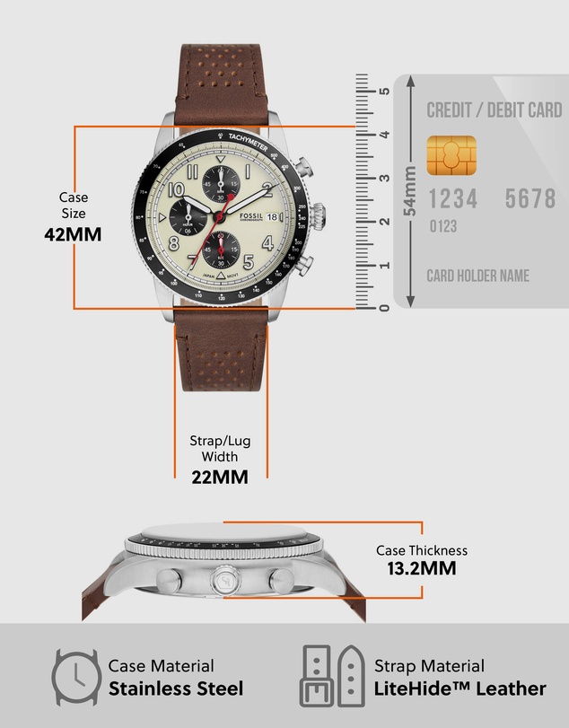 Fossil - Sport Tourer Brown Chronograph Watch