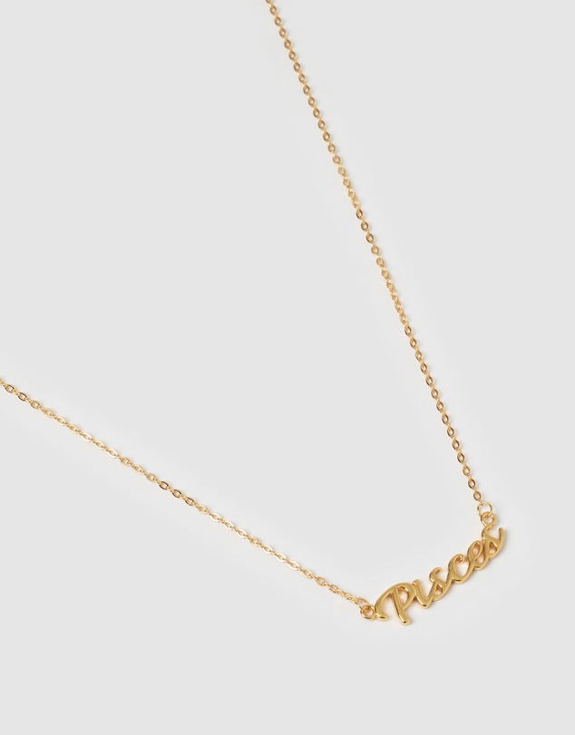 Izoa - Pisces Written Star Sign Necklace