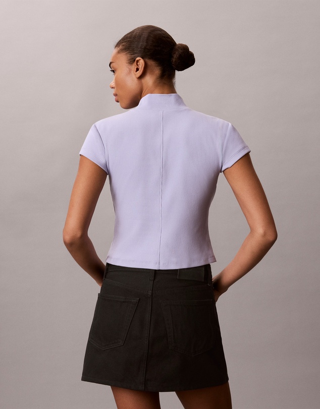 Calvin Klein Jeans - Monologo Patch Rib Zip Top