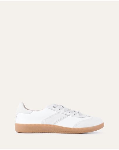 WHITE GREY LEATHER