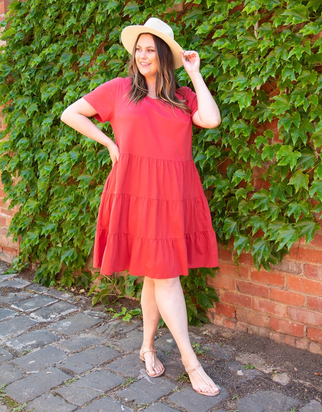 Love Your Wardrobe - Indie Jersey Tiered Dress