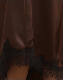Atmos&Here Curvy - Quinn Satin Midi Dress with Lace Trim