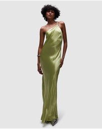TOPSHOP - Asymmetric One Shoulder Open Back Midi Occasion Dress