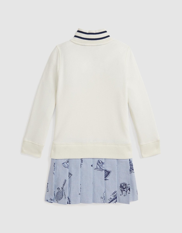 Polo Ralph Lauren - Print-Skirt Terry Quarter-Zip Dress - ICONIC EXCLUSIVE - Babies-Kids