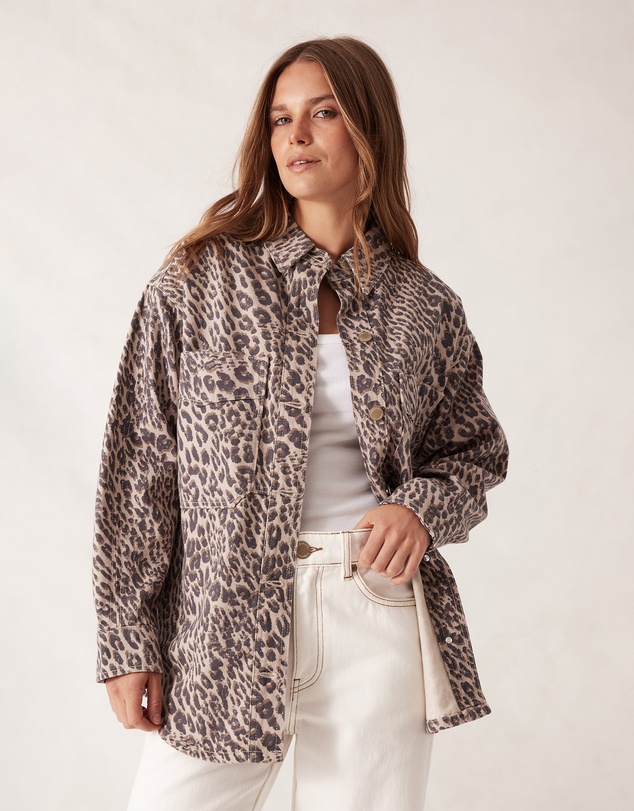 Ceres Life - Bobbi Side Pocket Denim Shacket