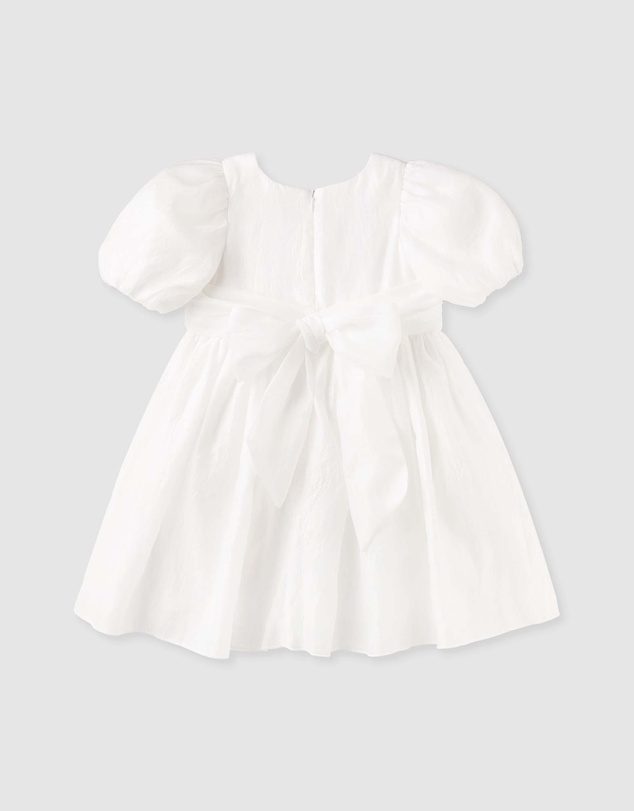 Designer Kidz - Noa Puff Sleeve Bow Back Dress