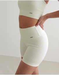 Aim'n - Ribbed Midi Biker Shorts