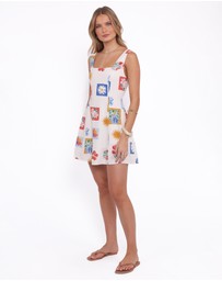 Petal & Pup - Tansy Mini Dress - Tulip Stamp