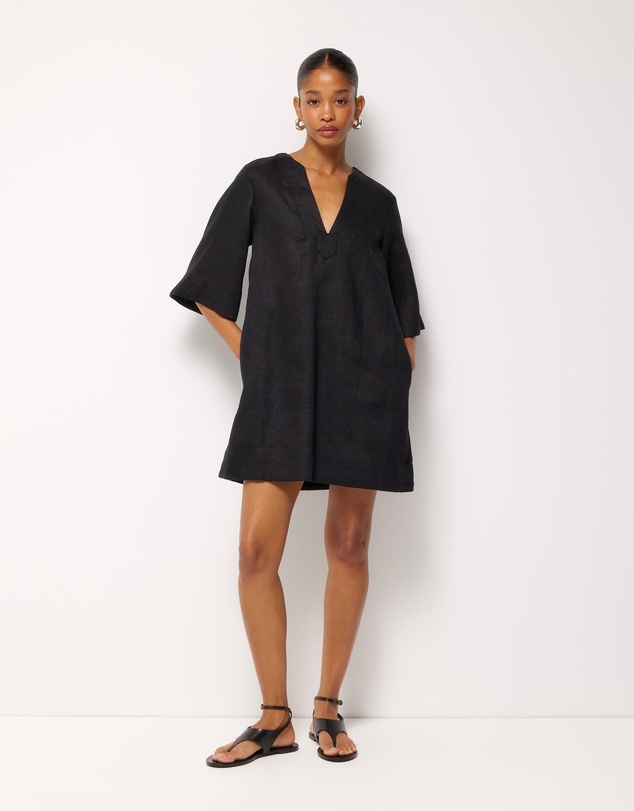 AERE - Soraya Linen Mini Dress