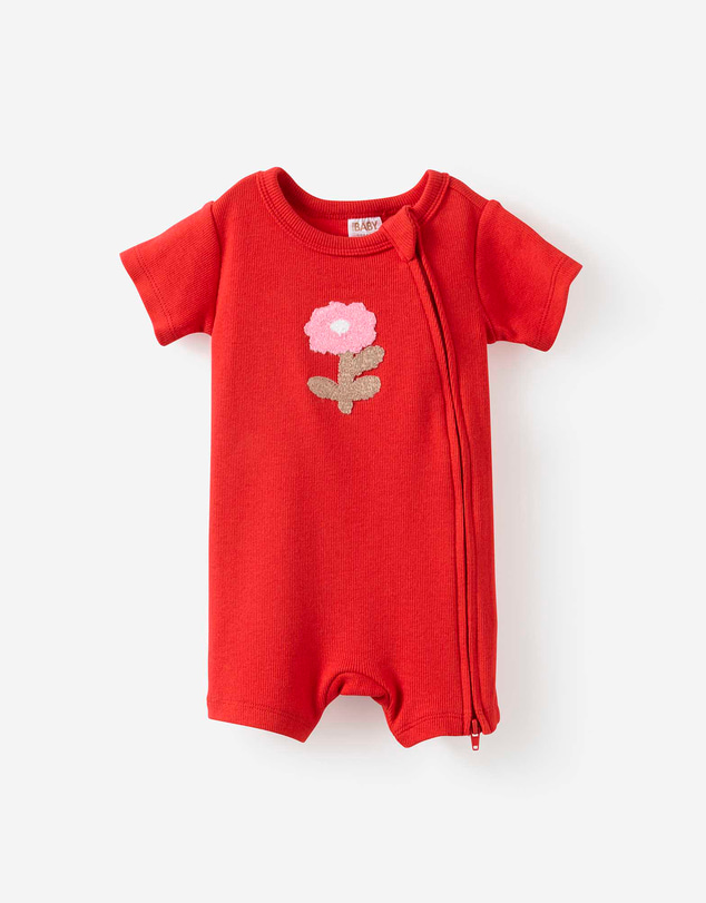 Cotton On Kids - Growie Short Sleeve Zip Romper
