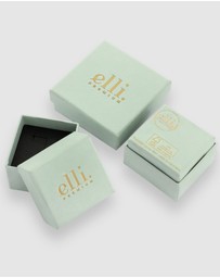 Elli Jewelry - Ring Bandring Glamour Classic Zirconia Crystals 925 Sterling Silver Gold Plated