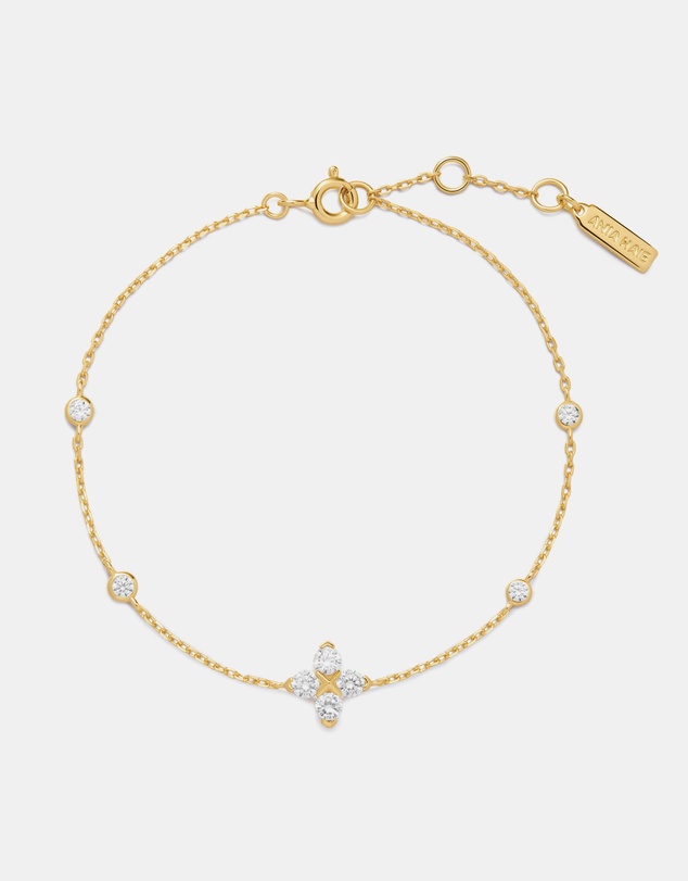 Ania Haie - Ania Haie Gold Sparkling Lucky Clover Bracelet