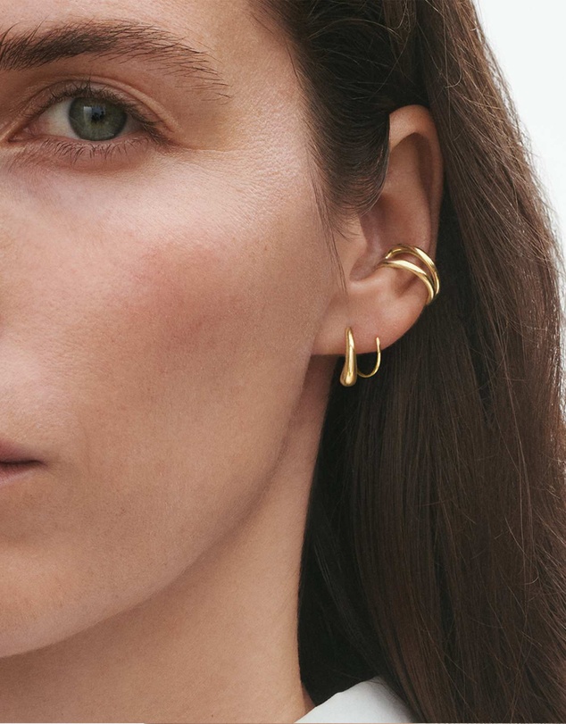 Georg Jensen - Mercy Swirl Earrings Gold