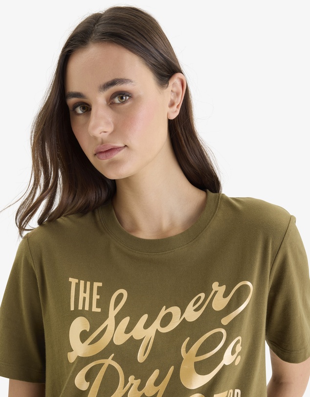 Superdry - Luxe Metallic Logo Relaxed Tee