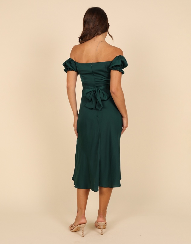 Petal & Pup - Mickenna Sweetheart Frill Midi Dress - Emerald