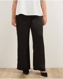 Atmos&Here Curvy - Safffy Satin Pants
