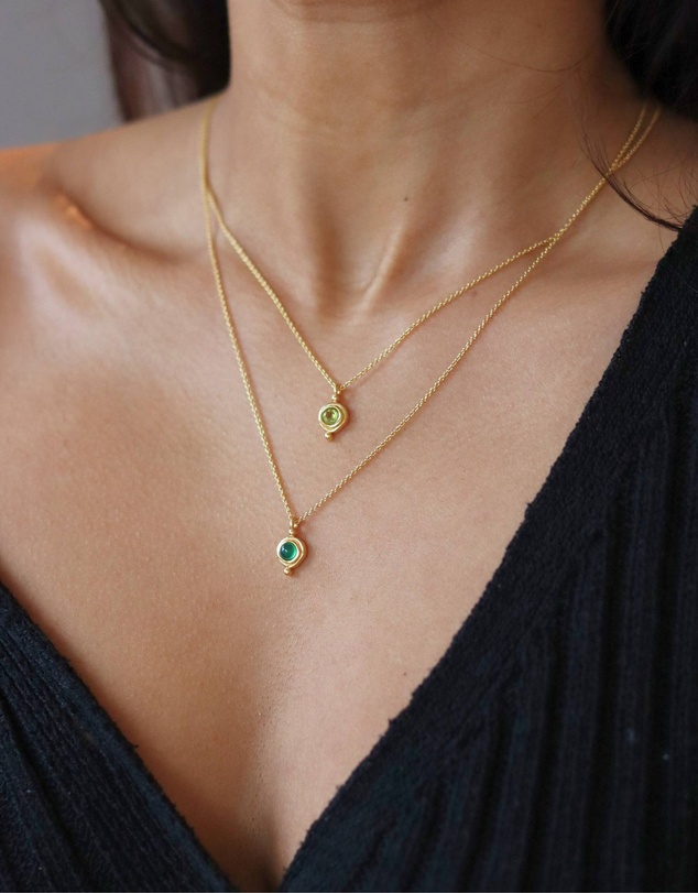 Ottoman Hands - May Birthstone Pendant Necklace
