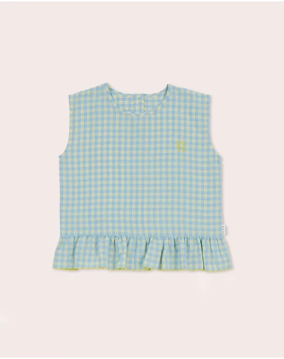 Olive & The Captain - Checkmate Boxy Frill Singlet