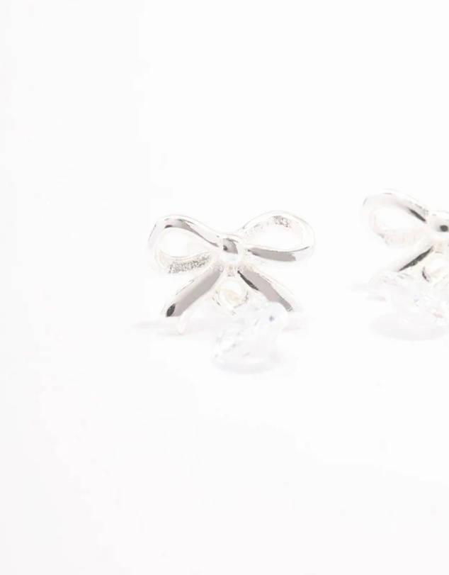 Lovisa - Sterling Silver Bow & Pear Drop Earrings