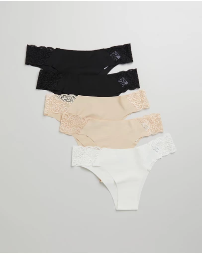 Cotton On Body - Party Pants Seamless Brasiliano Briefs 5-Pack