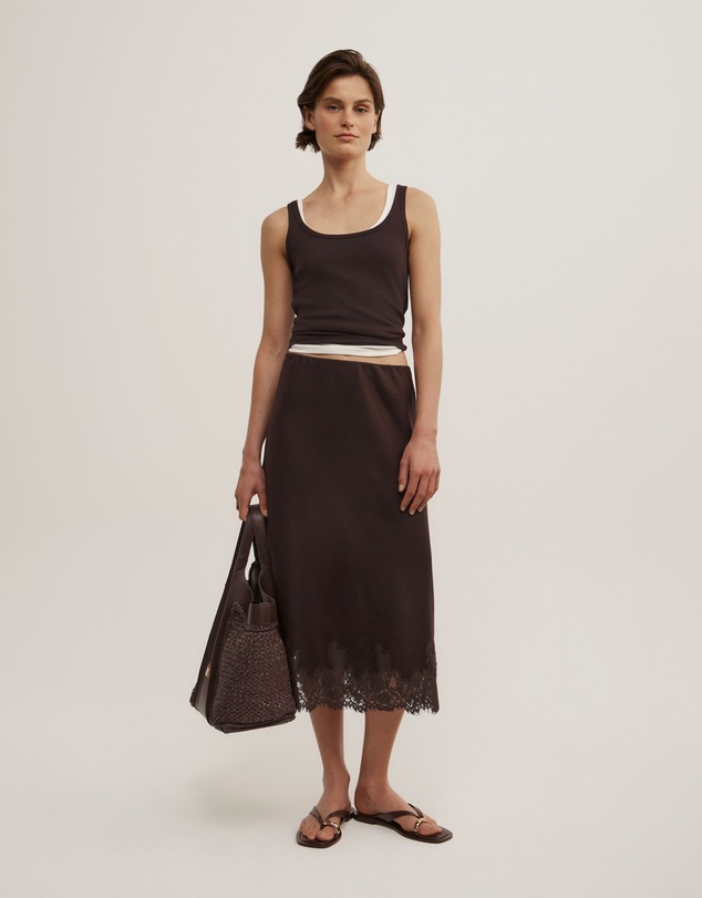 Witchery - Linen Lace Midi Skirt