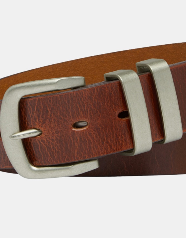 Buckle - Brumby. Australian Made Full Grain Natural Leather Belt. 38mm width.