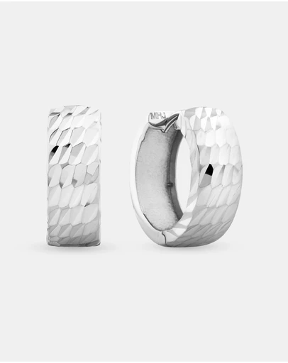 Michael Hill - 11mm Huggie Earrings in 10kt White Gold