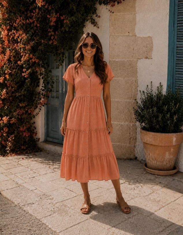 Esther & Co - Celie Dress - Rust