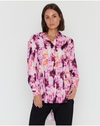 ALEXANDRA - Kristos Shirt Pink Textured Print